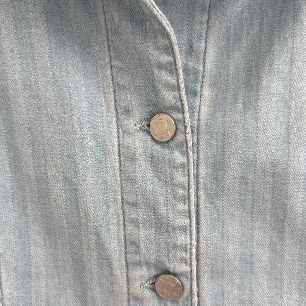 AMO Cropped Denim Jacket, Sz L - Picture 12 of 12